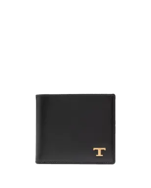 Tod's ロゴプレート付きレザー二つ折り財布（ブラック） - サムネイル1