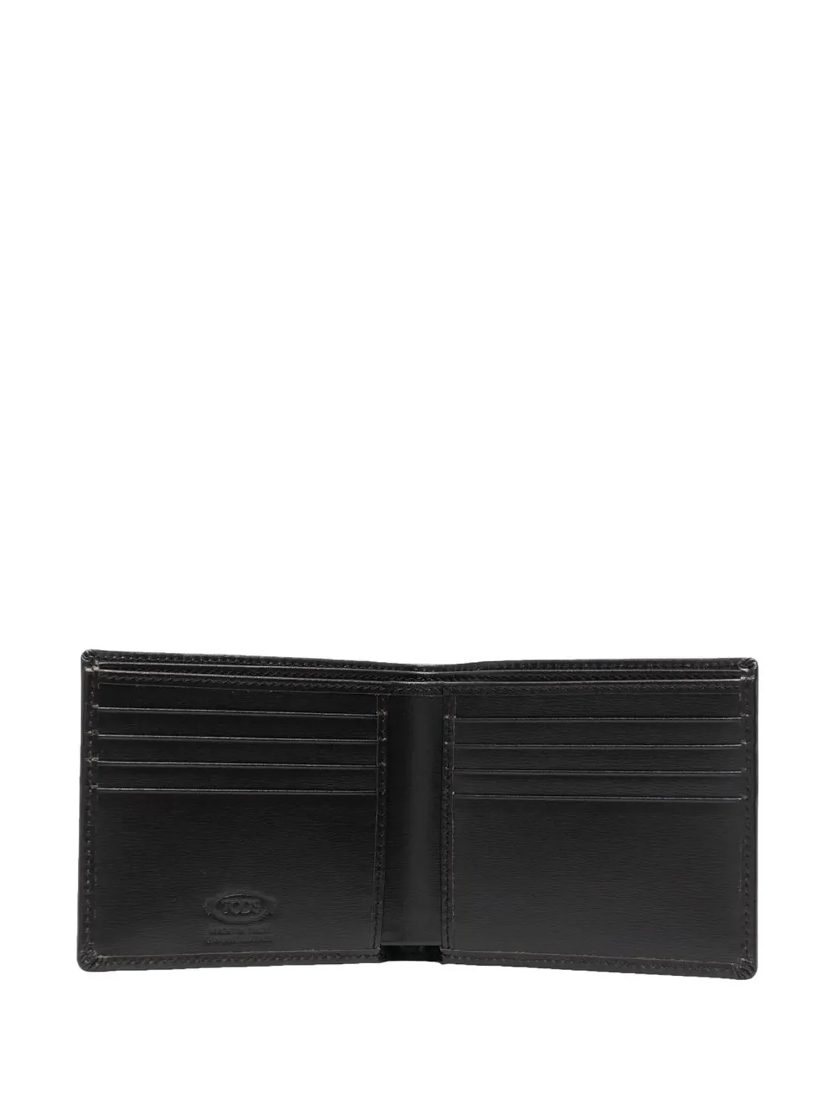 Tod's ロゴプレート付きレザー二つ折り財布（ブラック） - 画像3