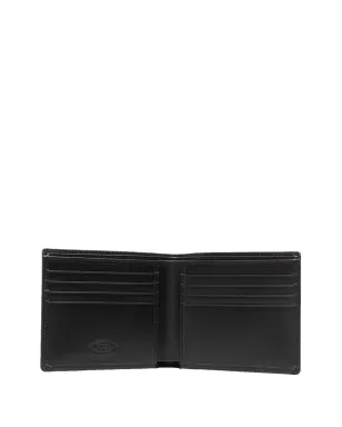 Tod's ロゴプレート付きレザー二つ折り財布（ブラック） - サムネイル3