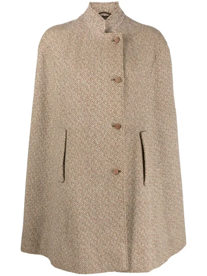 A.N.G.E.L.O. Vintage Cult A.N.G.E.L.O. Vintage Cult 1960s ベージュ系ヘリンボーン柄 ケープ風コートの商品画像