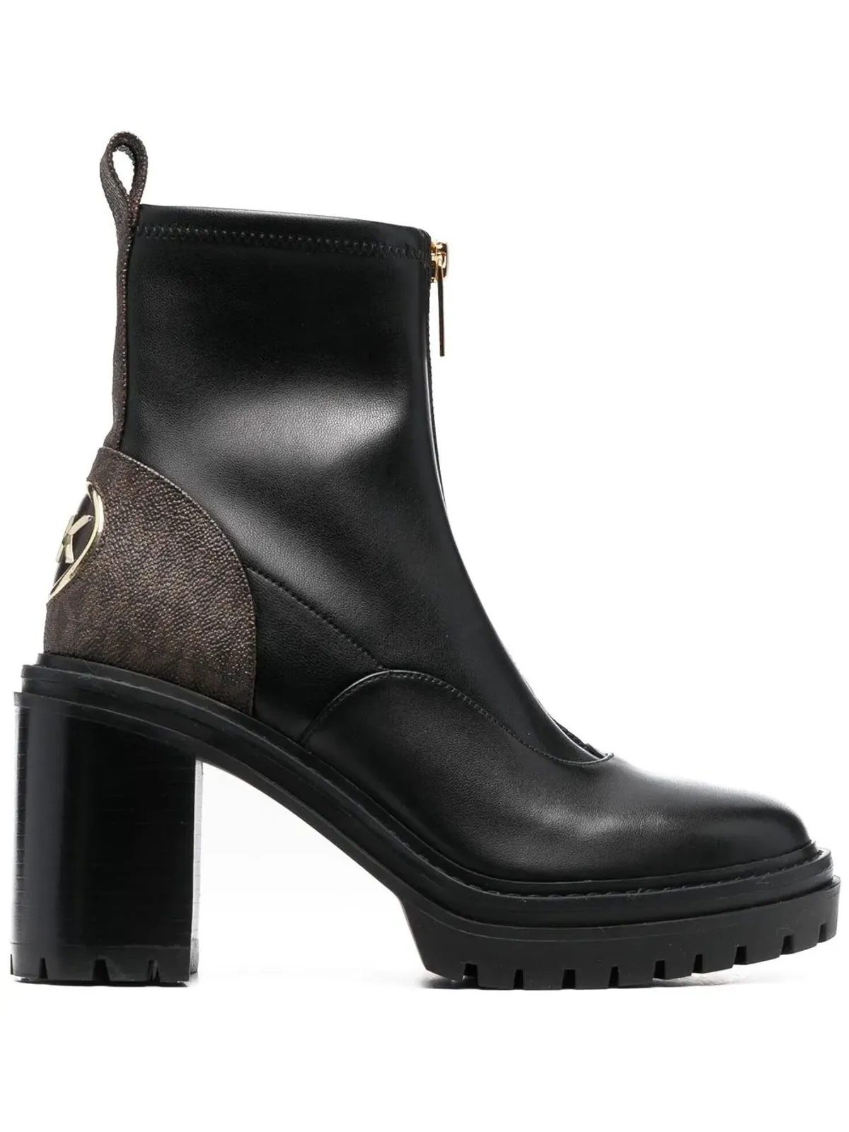 Michael Michael Kors ロゴプリント レザー アンクルブーツ - ブラック - 画像1
