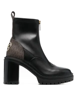 Michael Michael Kors ロゴプリント レザー アンクルブーツ - ブラック - サムネイル1