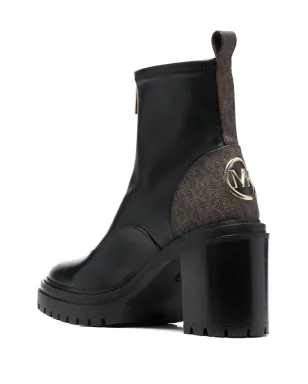 Michael Michael Kors ロゴプリント レザー アンクルブーツ - ブラック - サムネイル3