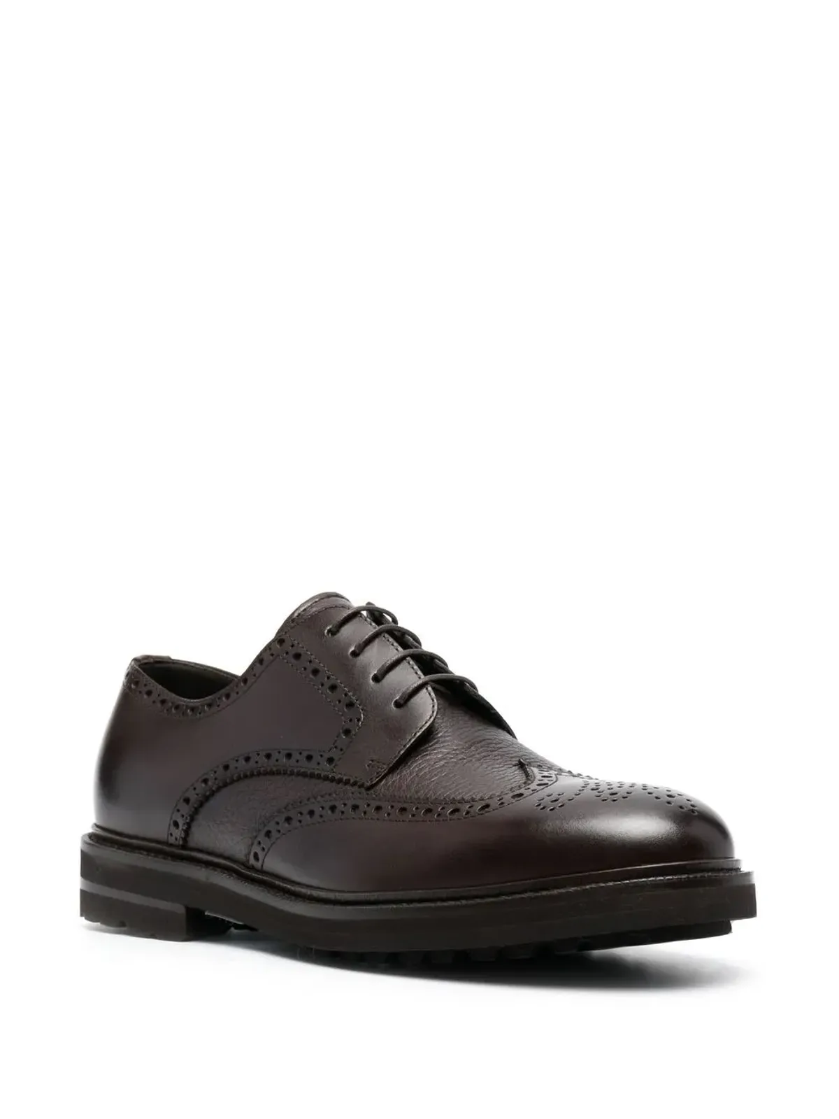 Henderson Baracco perforated leather derby shoes - Brown - 画像2