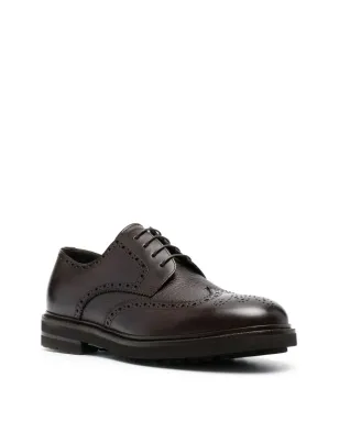 Henderson Baracco perforated leather derby shoes - Brown - サムネイル2