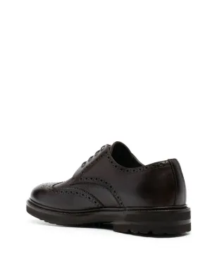 Henderson Baracco perforated leather derby shoes - Brown - サムネイル3