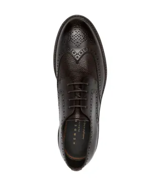 Henderson Baracco perforated leather derby shoes - Brown - サムネイル4