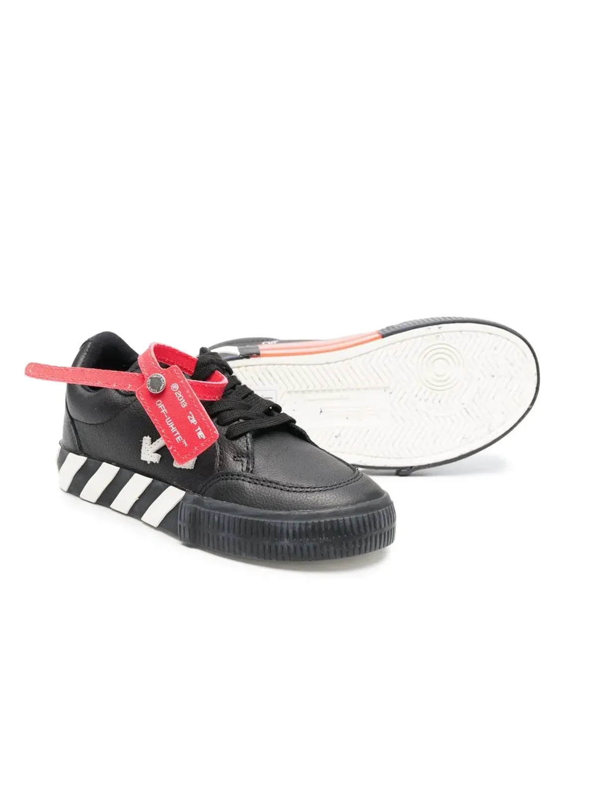 Off-White Kids バルカナイズドスニーカー ブラック - 画像2