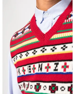 Kenzo Vネック フェアアイルニットベスト - サムネイル5
