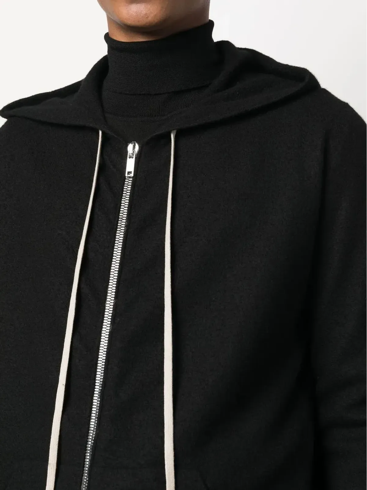 Rick Owens カシミヤ ジップファスナー付きフーディー - 画像5