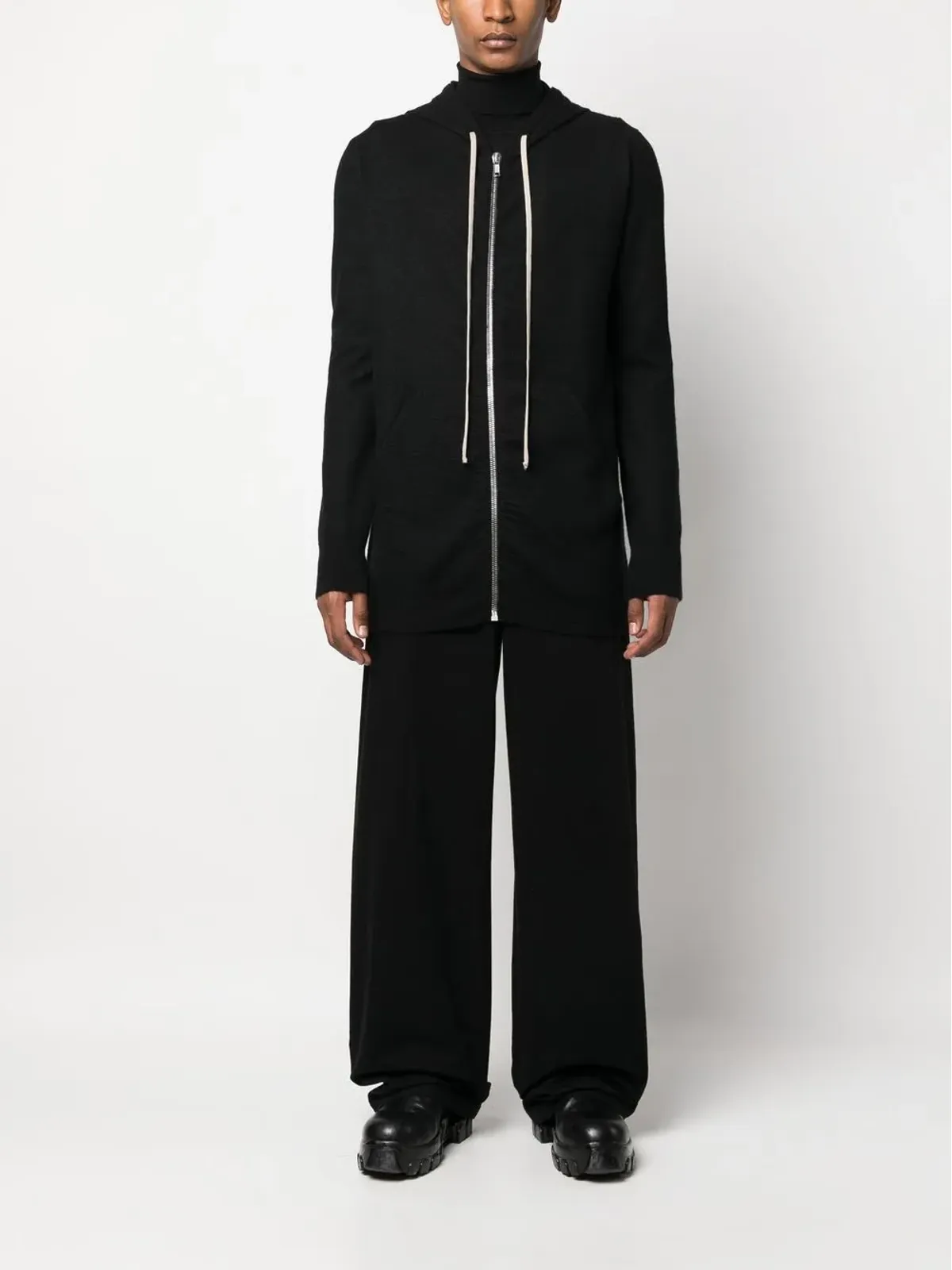 Rick Owens カシミヤ ジップファスナー付きフーディー - 画像2