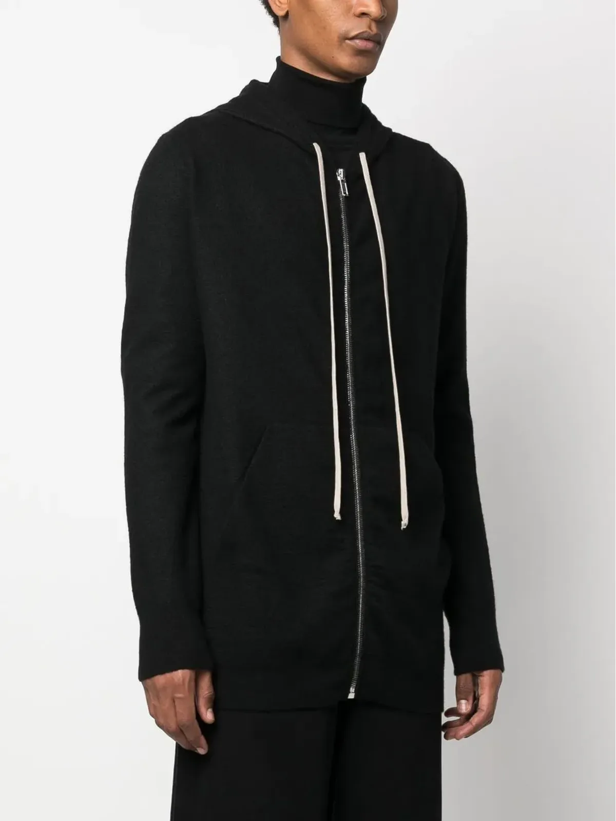 Rick Owens カシミヤ ジップファスナー付きフーディー - 画像3
