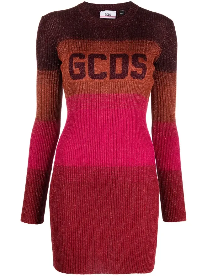 GCDS GCDS ワイドストライプ柄ミニドレスの商品画像