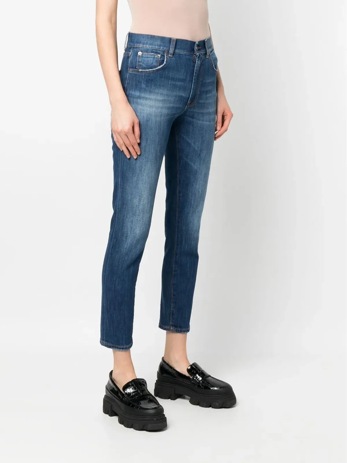 DONDUP スリムカット クロップドジーンズ - 画像3