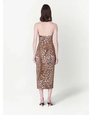 Carolina Herrera レオパード柄ホルターネックドレス - サムネイル3