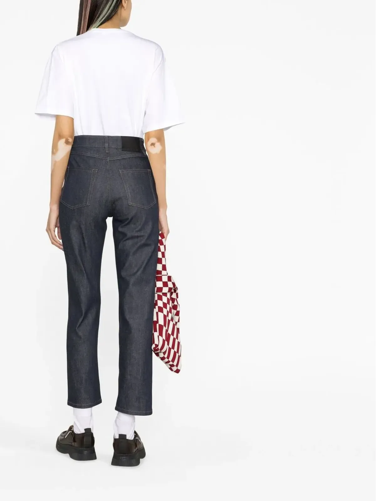 Maison Kitsuné ストレートレッグクロップドジーンズ - 画像3