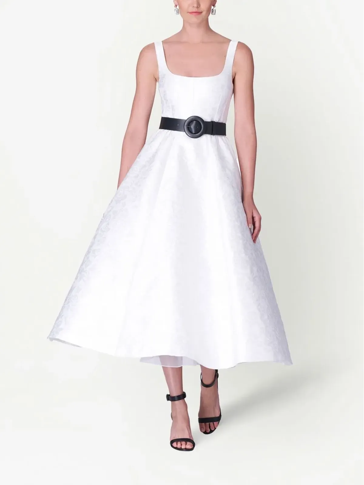 Carolina Herrera パターンジャカード ミディドレス - ホワイト - 画像2