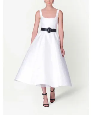 Carolina Herrera パターンジャカード ミディドレス - ホワイト - サムネイル2
