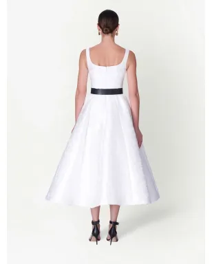Carolina Herrera パターンジャカード ミディドレス - ホワイト - サムネイル3