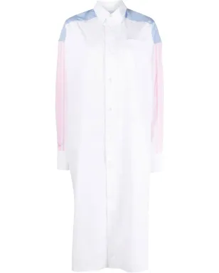 Maison Kitsuné カラーブロック コットン シャツドレス ホワイト - サムネイル1
