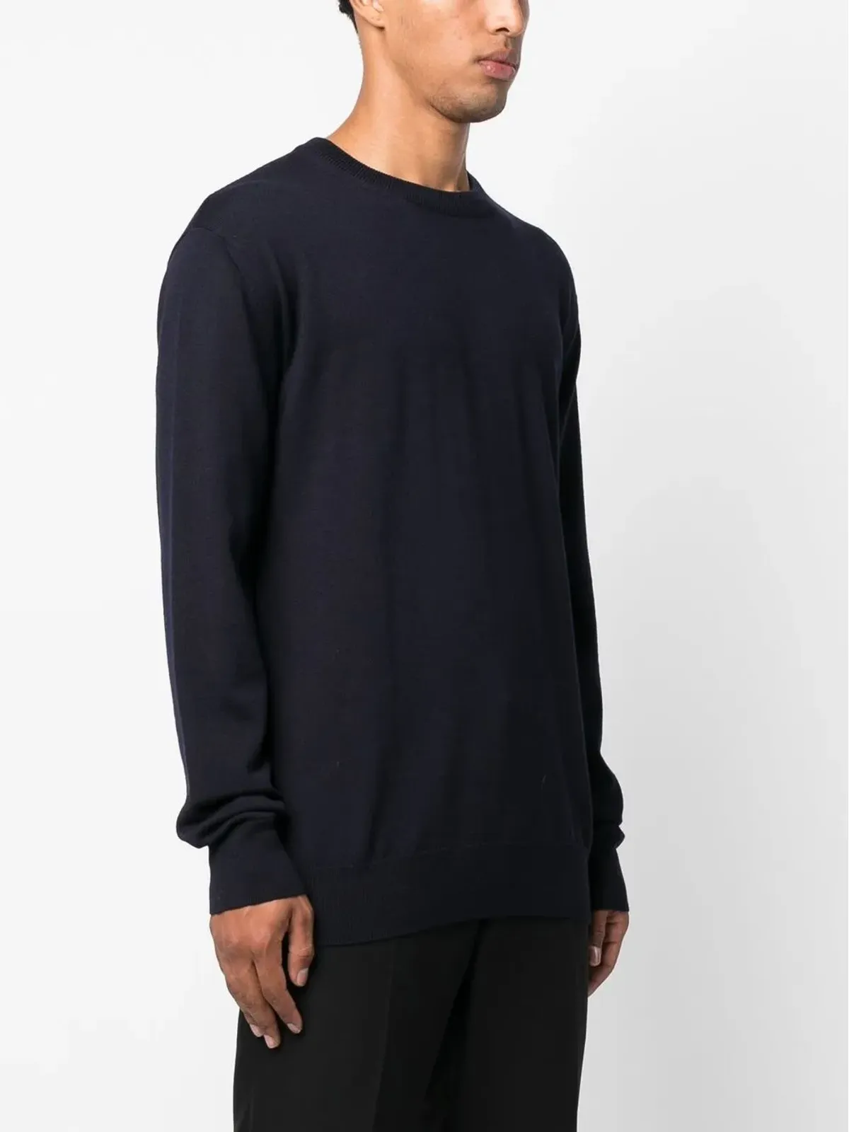 Jil Sander ブルー系 クルーネック ウールセーター - 画像3