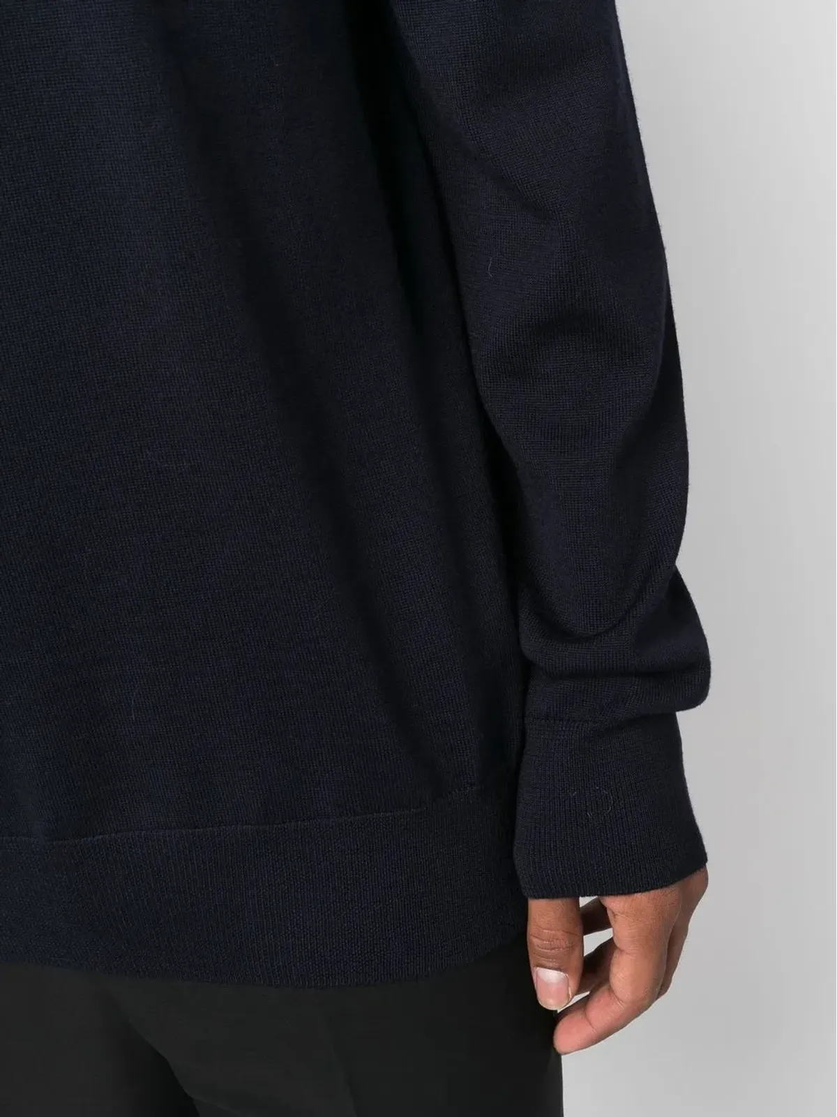 Jil Sander ブルー系 クルーネック ウールセーター - 画像4