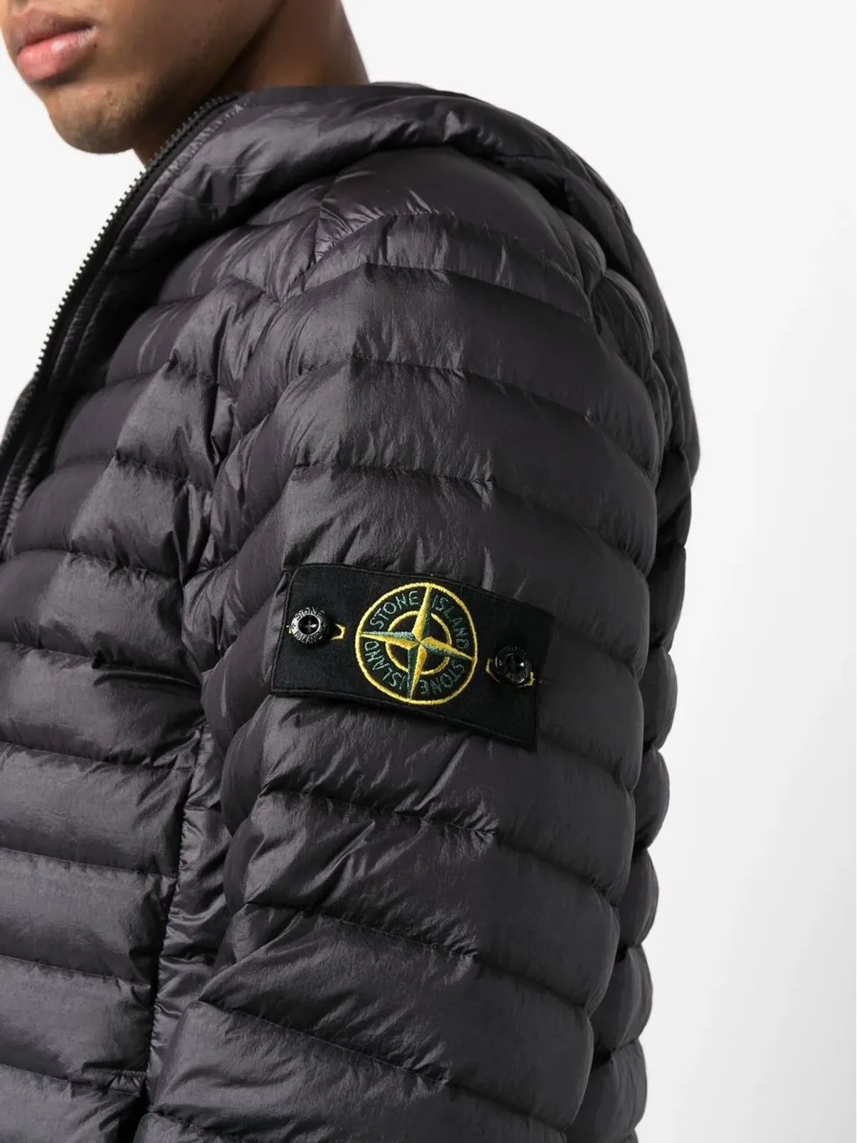 Stone Island キルテッドパネルドダウンジャケット - 画像4