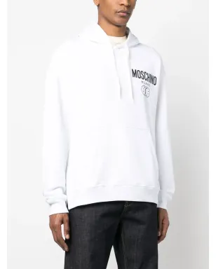 Moschino スマイルロゴプリント コットン フーディー - White - サムネイル3