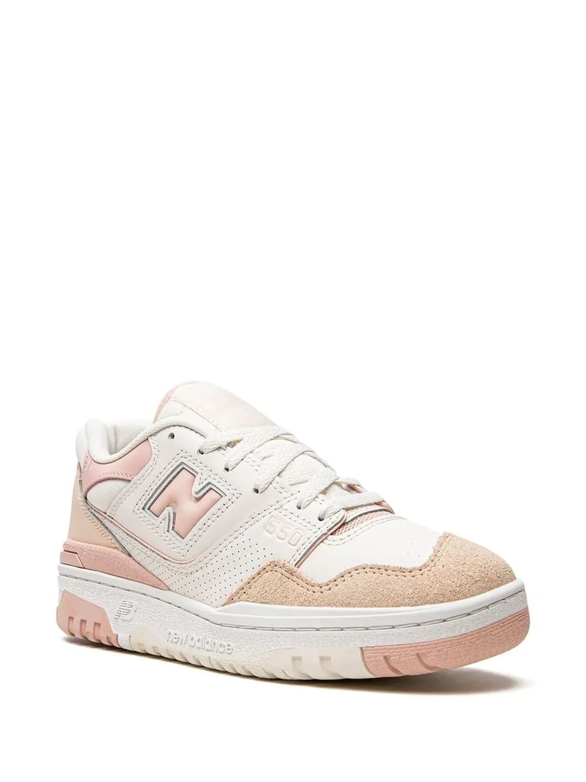 New Balance 550 ホワイト ピンク スニーカー - 画像2