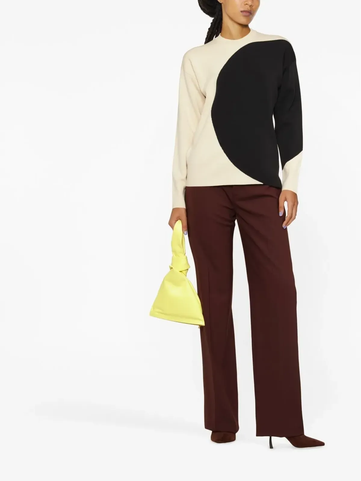 Tory Burch ツートーン クルーネック ニットセーター - 画像2