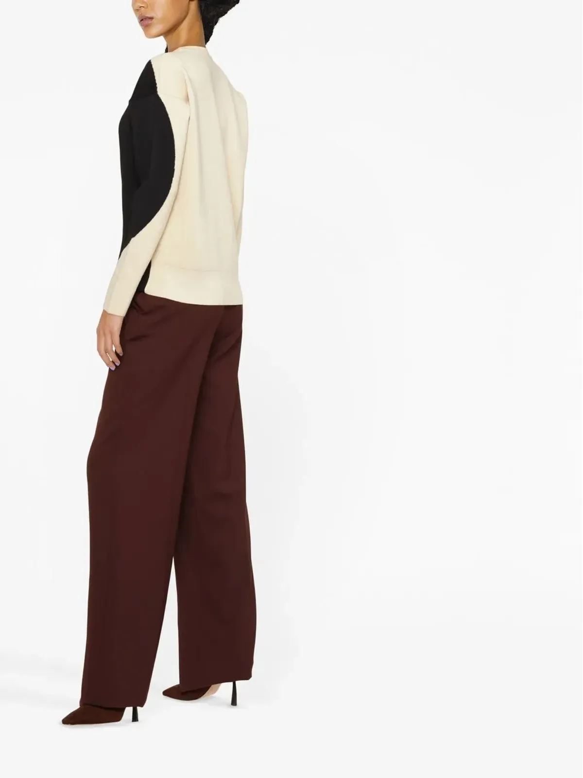 Tory Burch ツートーン クルーネック ニットセーター - 画像3