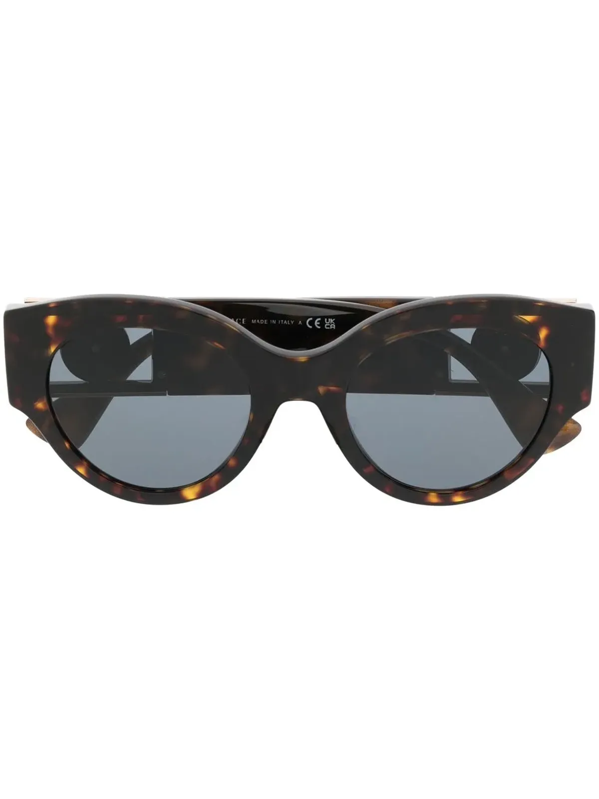 Versace Eyewear メデューサヘッド べっ甲柄サングラス - ブラウン - 画像1