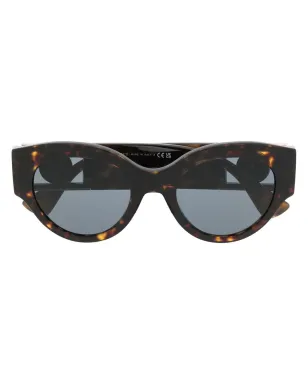 Versace Eyewear メデューサヘッド べっ甲柄サングラス - ブラウン - サムネイル1