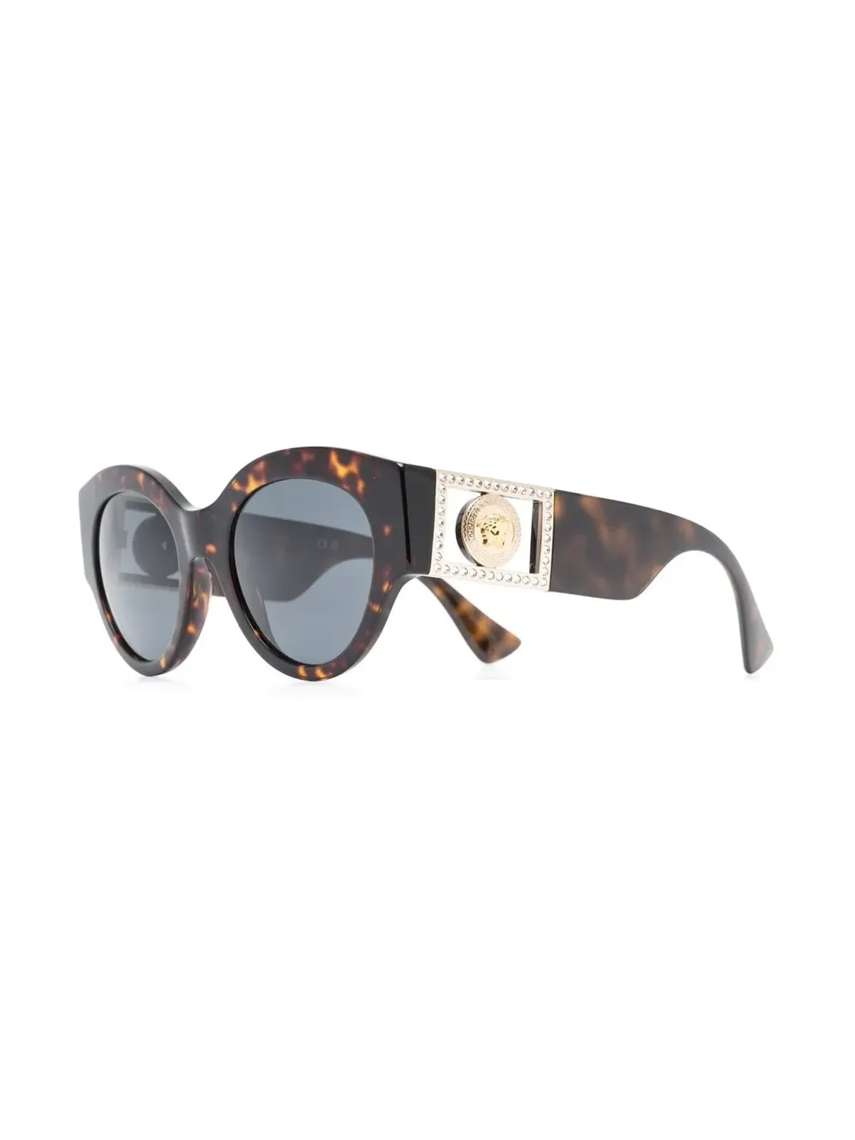 Versace Eyewear メデューサヘッド べっ甲柄サングラス - ブラウン - 画像2