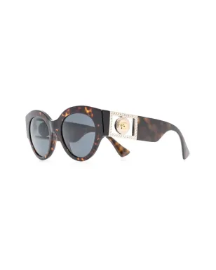 Versace Eyewear メデューサヘッド べっ甲柄サングラス - ブラウン - サムネイル2