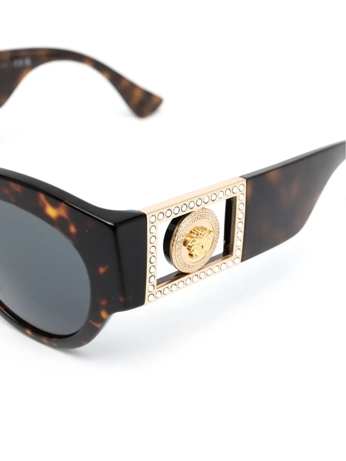 Versace Eyewear メデューサヘッド べっ甲柄サングラス - ブラウン - 画像3