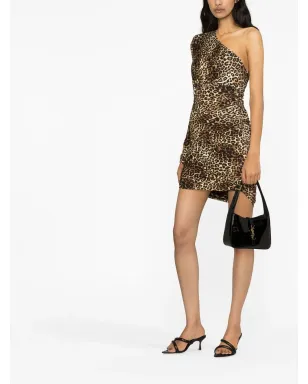 Alexandre Vauthier ワンショルダー レオパード柄ミニドレス - サムネイル4