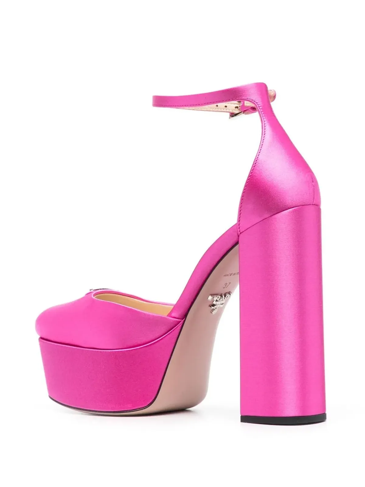 Prada ロゴプレート付きプラットフォームパンプス - 画像3