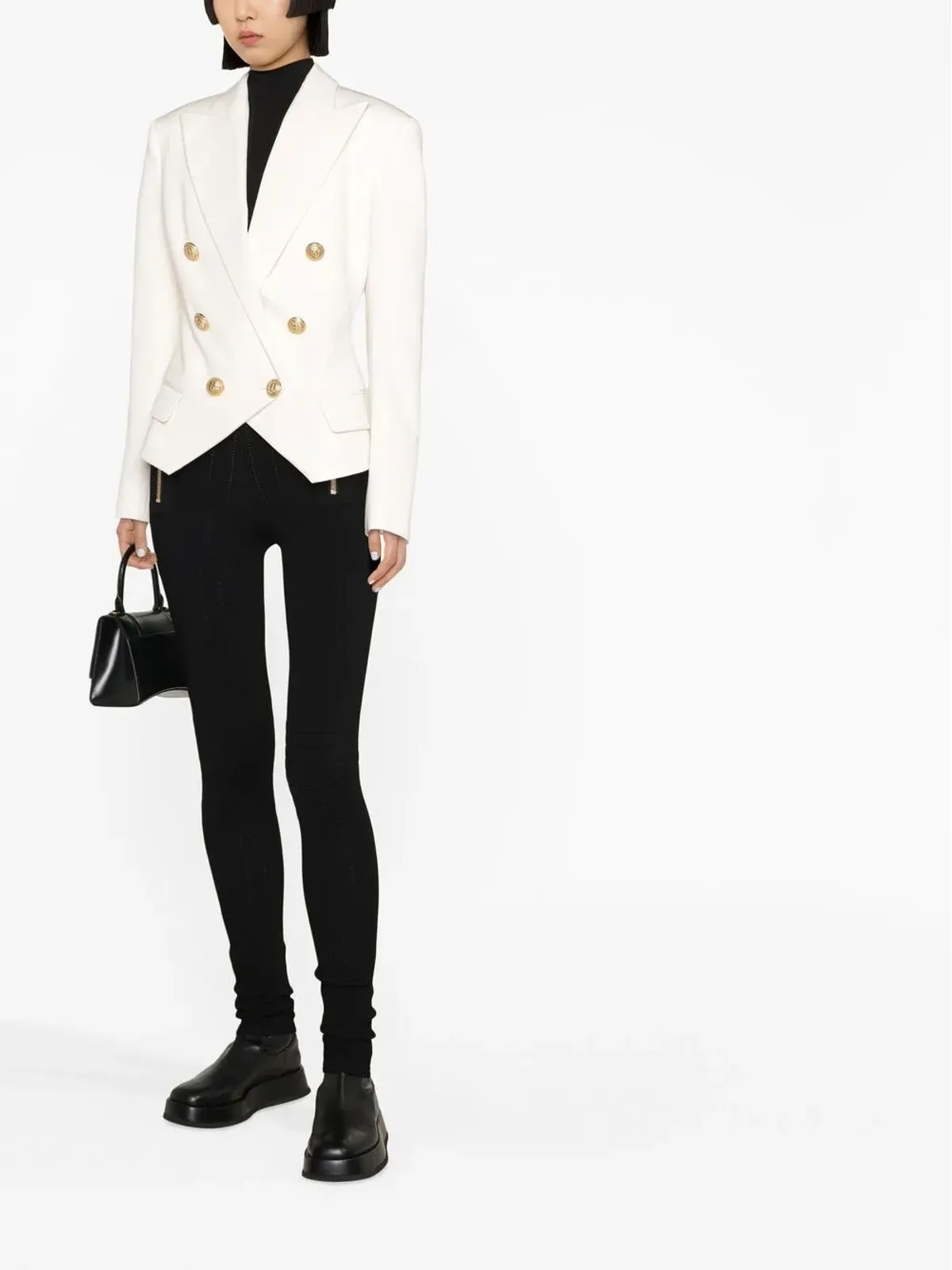 Balmain パネルド・スリムカット レギンス - 画像2