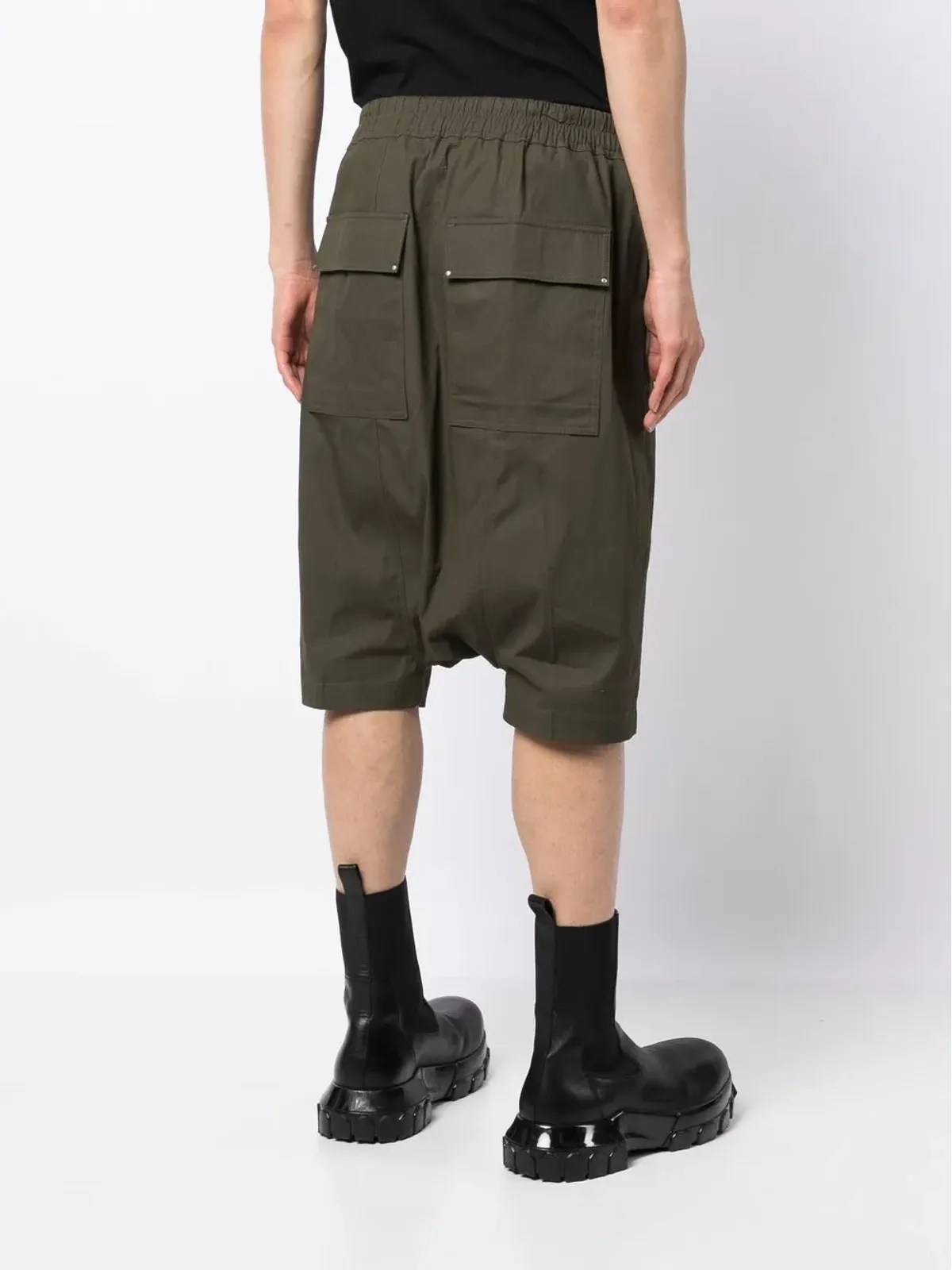 Rick Owens ドロップクロッチベルミューダショーツ - 画像4