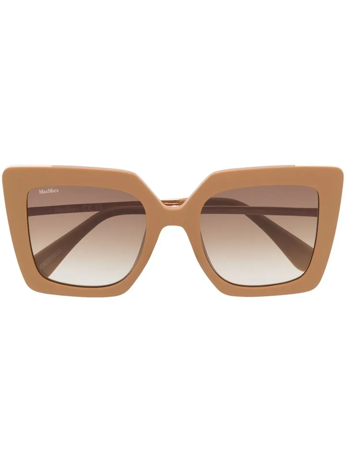 Max Mara Eyewear スクエアフレーム ティンテッドサングラス ブラウン - 画像1