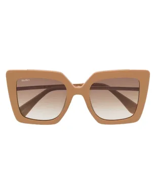Max Mara Eyewear スクエアフレーム ティンテッドサングラス ブラウン - サムネイル1