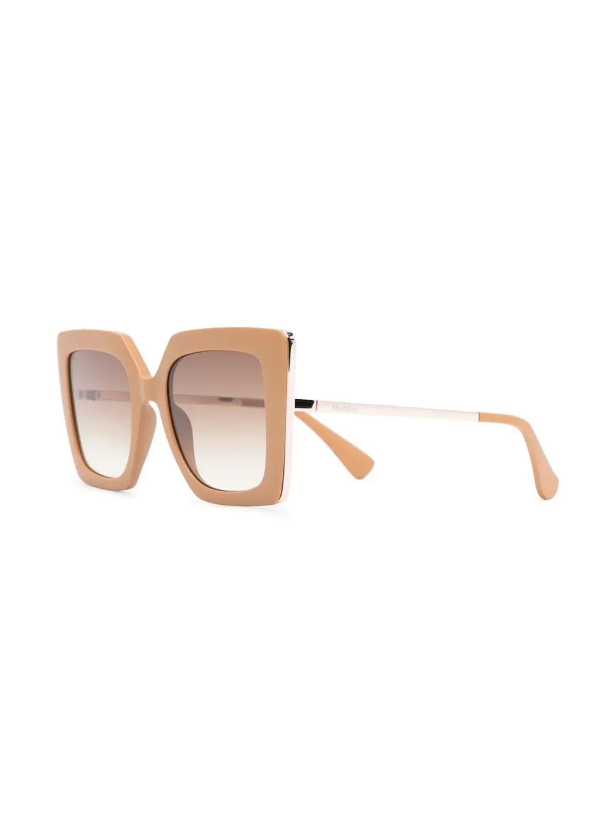 Max Mara Eyewear スクエアフレーム ティンテッドサングラス ブラウン - 画像2
