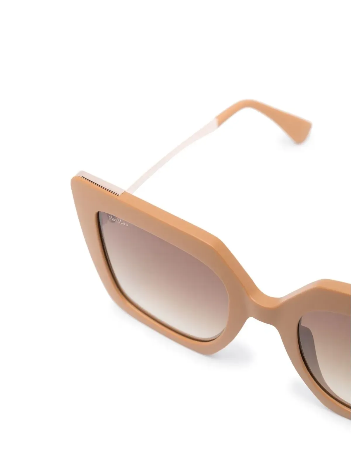 Max Mara Eyewear スクエアフレーム ティンテッドサングラス ブラウン - 画像3