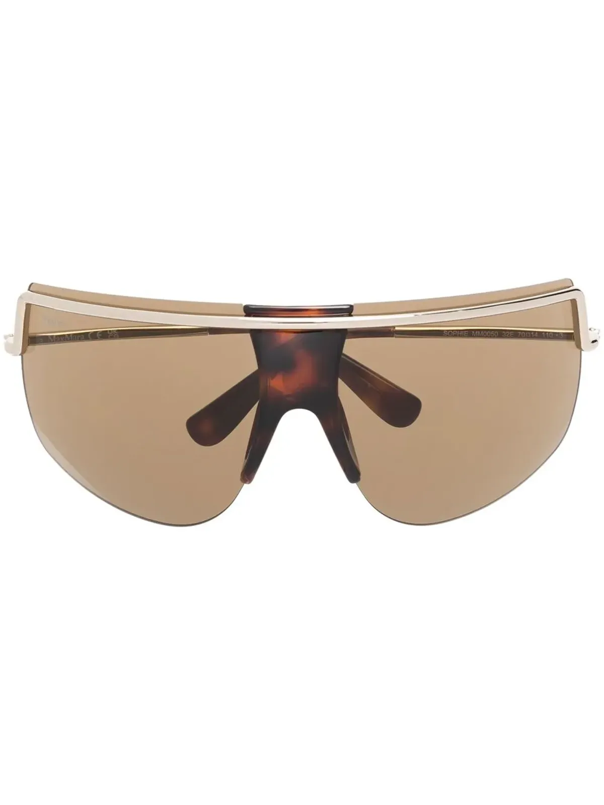 Max Mara Eyewear オーバーサイズフレームレス サングラス - 画像1