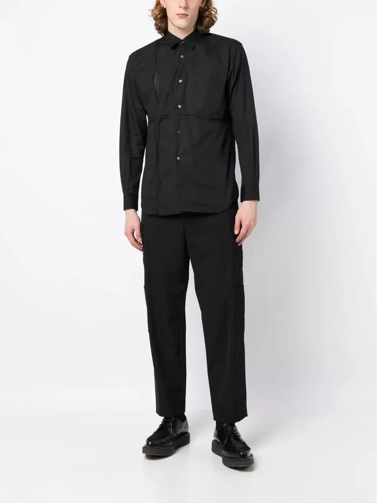 Comme Des Garçons Shirt パネルデザイン コットンシャツ - 画像2