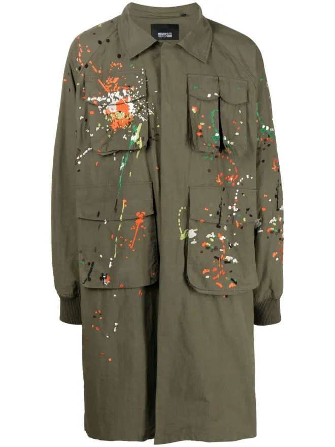 Mostly Heard Rarely Seen Mostly Heard Rarely Seen ペイント刺繍バックパックコートの商品画像