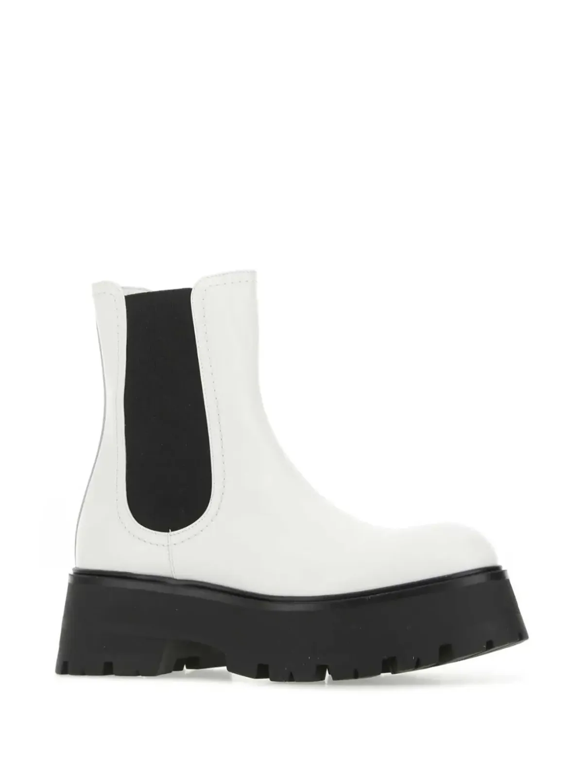 Alexander McQueen チェルシーブーツ チャンキーソール レザー ホワイト - 画像2
