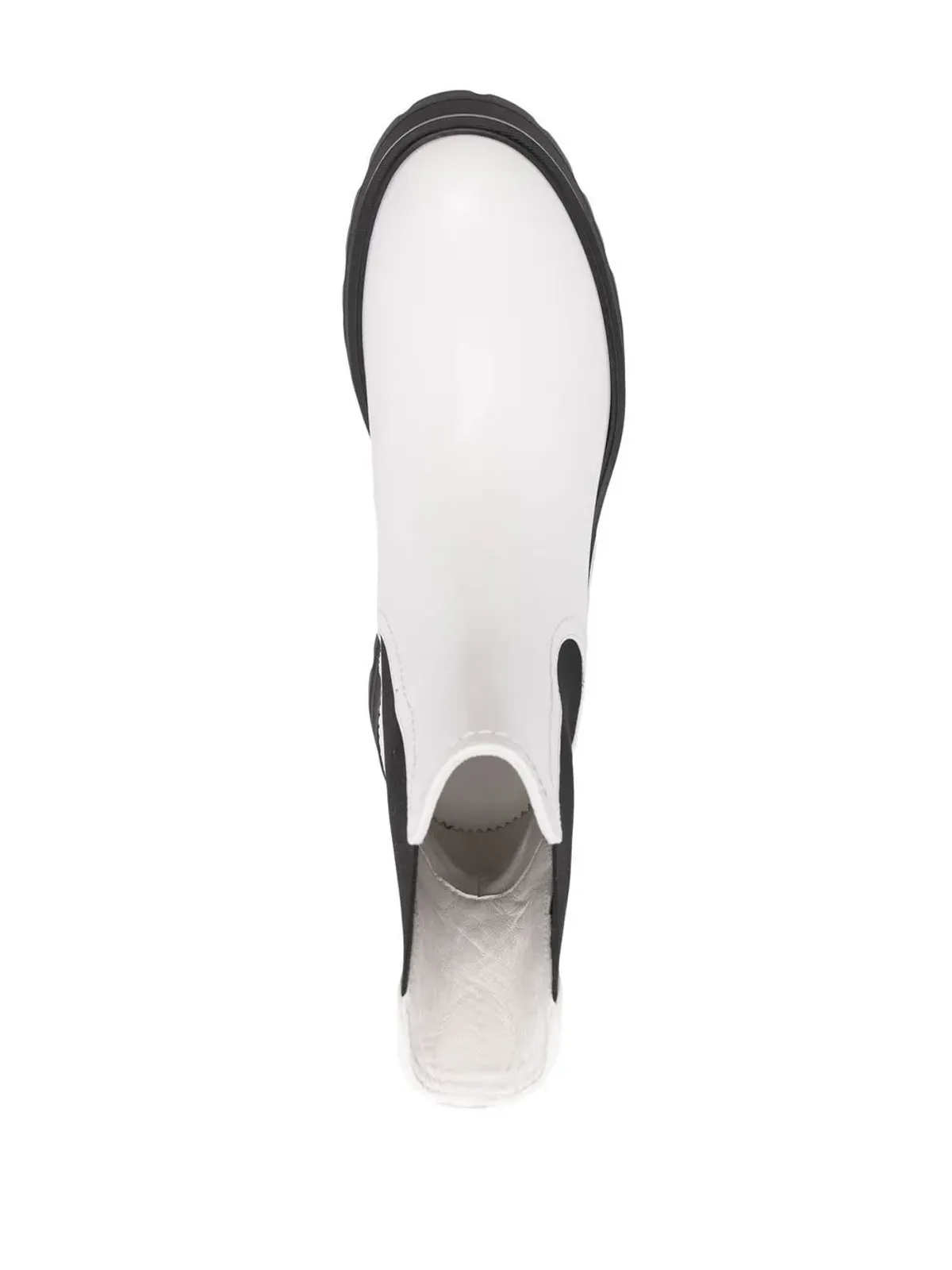 Alexander McQueen チェルシーブーツ チャンキーソール レザー ホワイト - 画像4