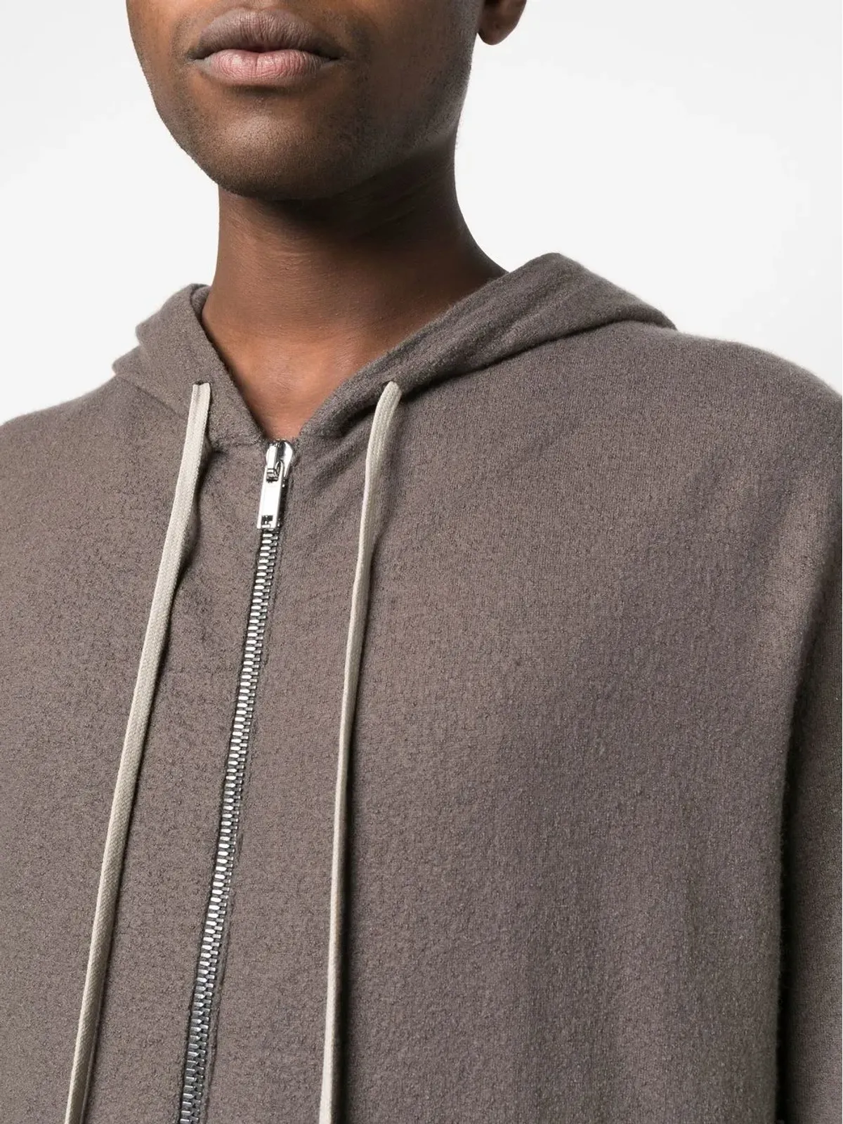 Rick Owens ドローストリングジップアップフーディ - 画像5